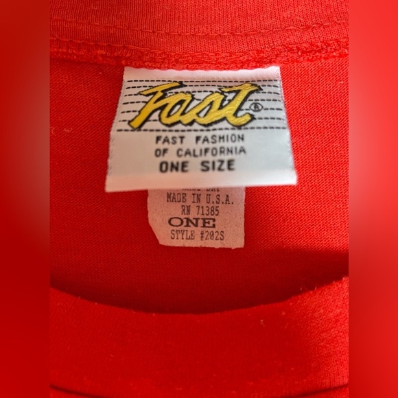 VINTAGE FAST FASHION OF CALIFORNIA Women’s Hand Painted T-shirt, One Size - Picture 11 of 16